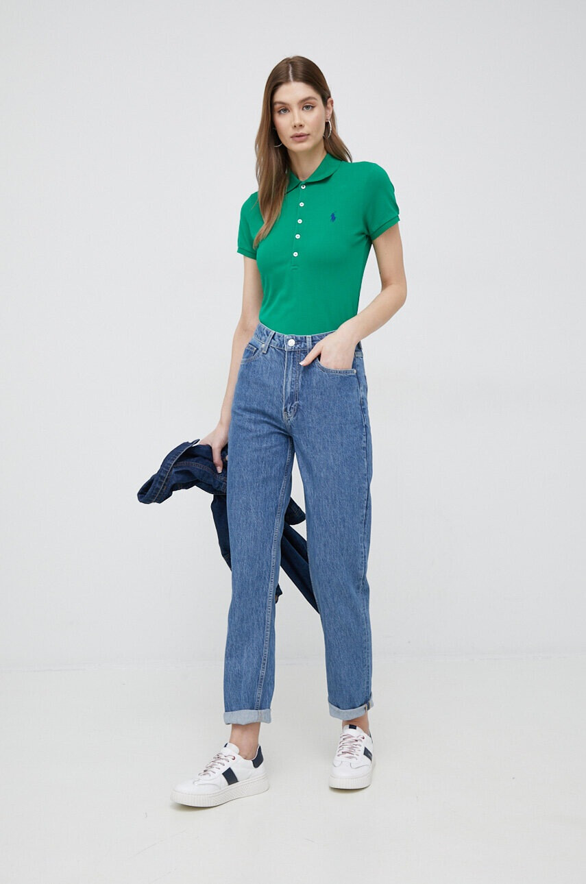 Polo Ralph Lauren Тениска с яка в зелено - Pepit.bg