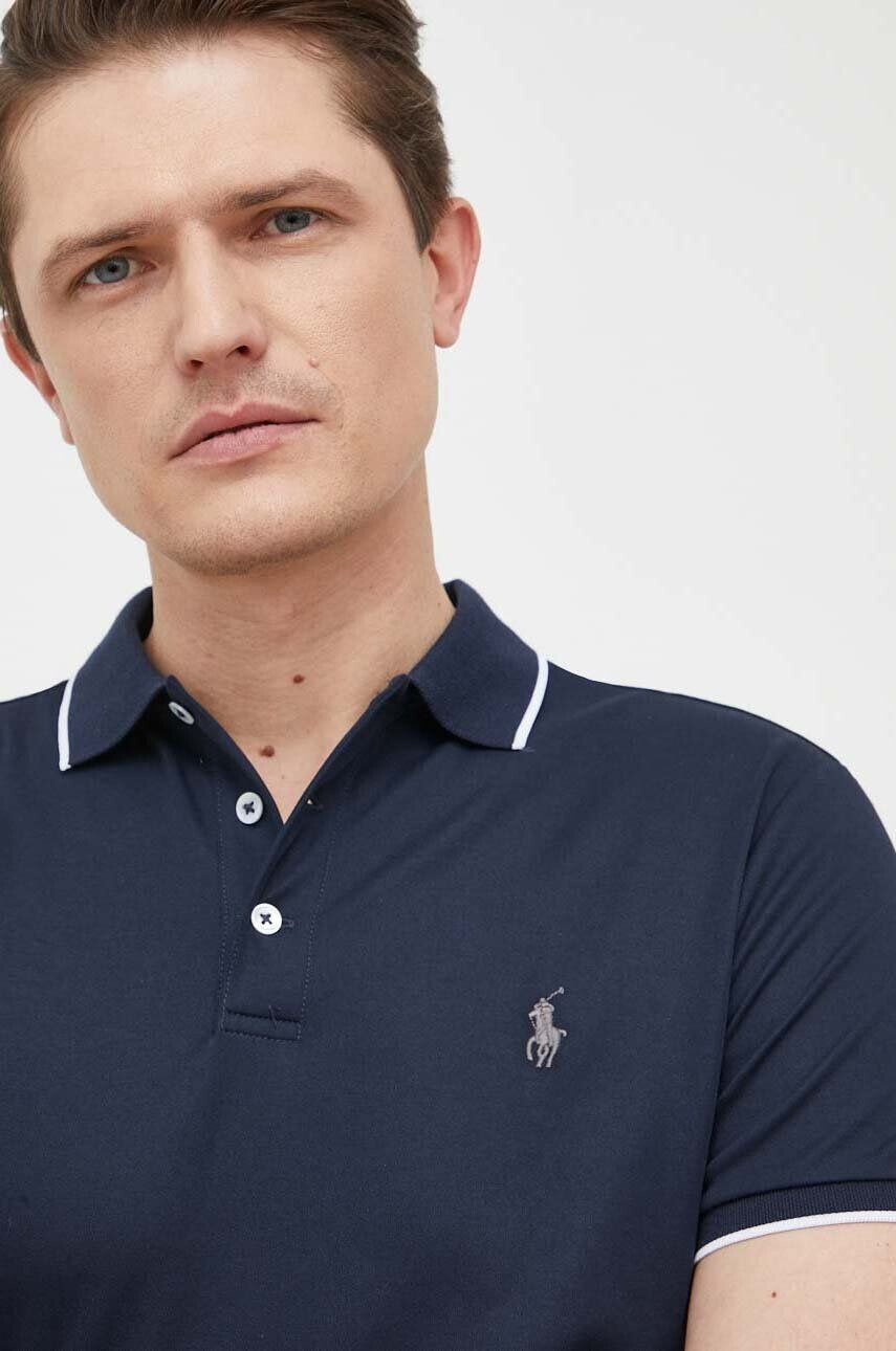 Polo Ralph Lauren Тениска с яка в тъмносиньо с апликация - Pepit.bg