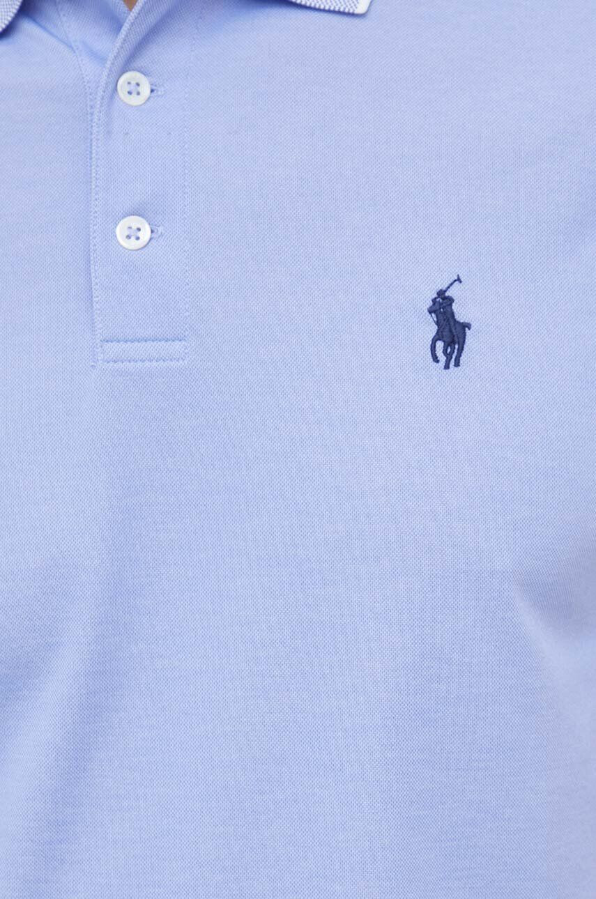 Polo Ralph Lauren Тениска с яка в синьо с апликация - Pepit.bg