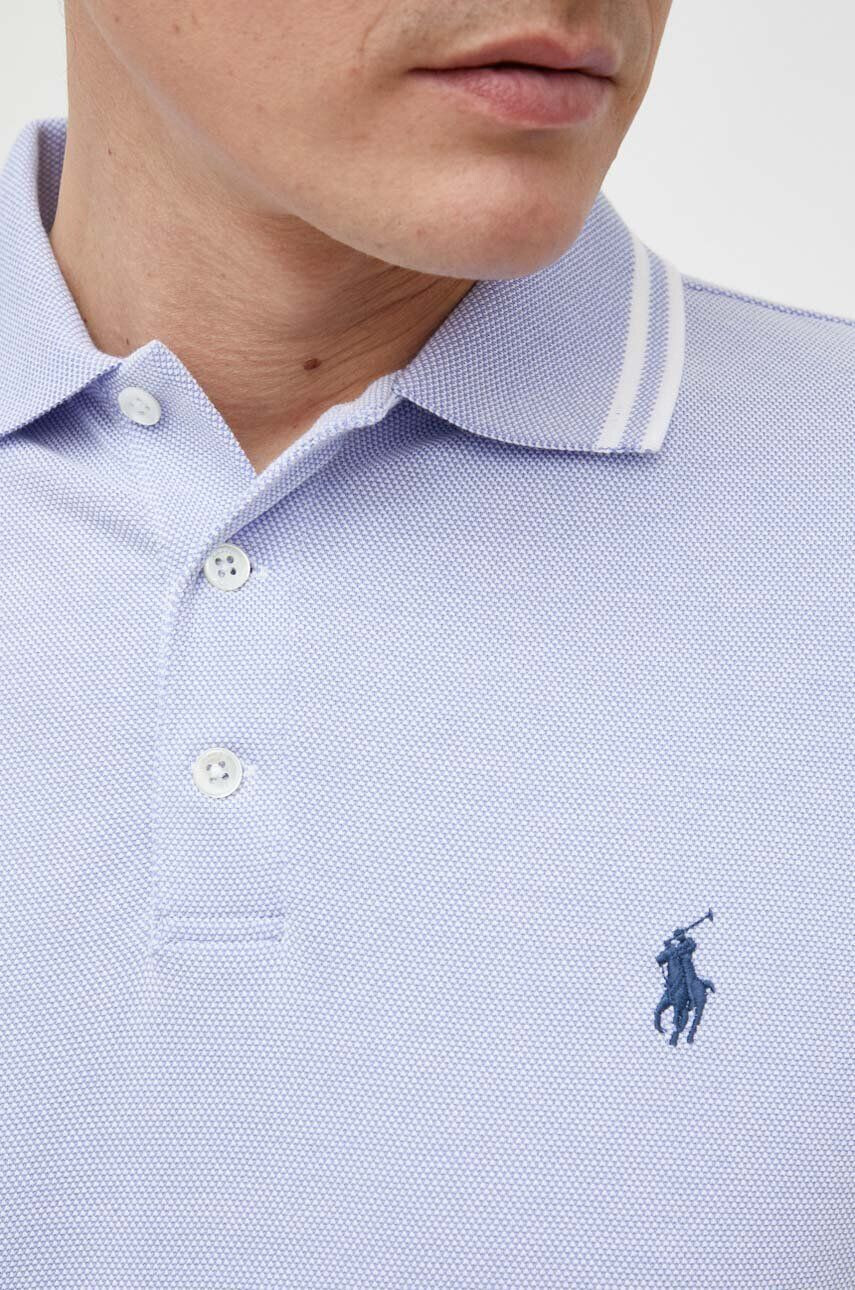 Polo Ralph Lauren Тениска с яка в синьо с изчистен дизайн - Pepit.bg