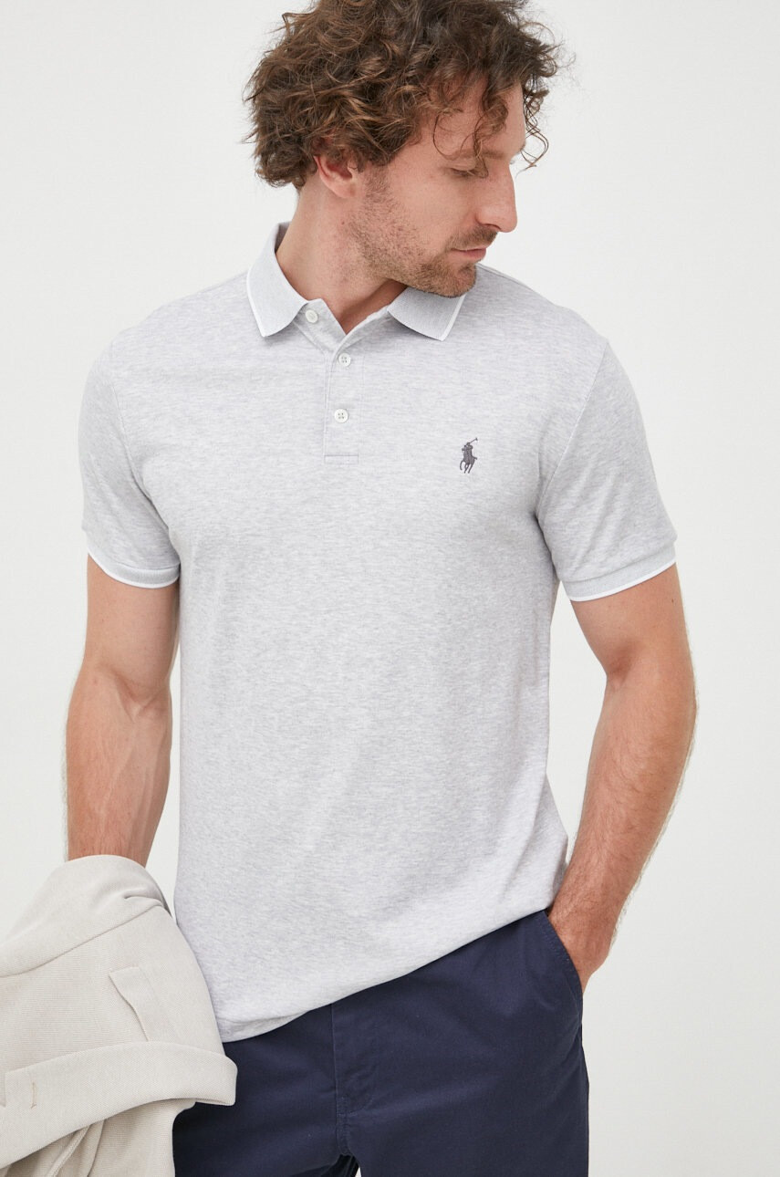 Polo Ralph Lauren Тениска с яка в черно с яка тип peter pan - Pepit.bg