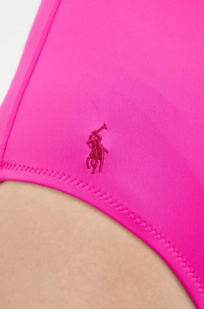Polo Ralph Lauren Цял бански в розово с леко подплатена чашка - Pepit.bg
