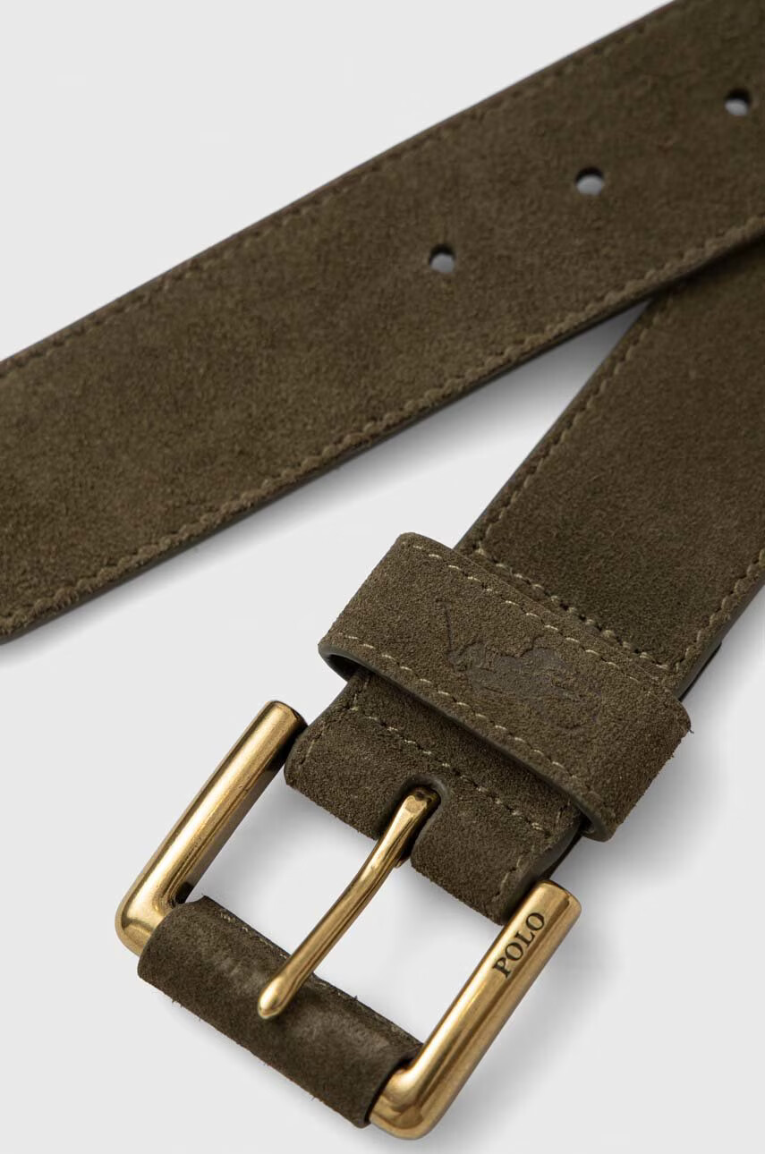 Polo Ralph Lauren Велурен колан мъжки в зелено - Pepit.bg