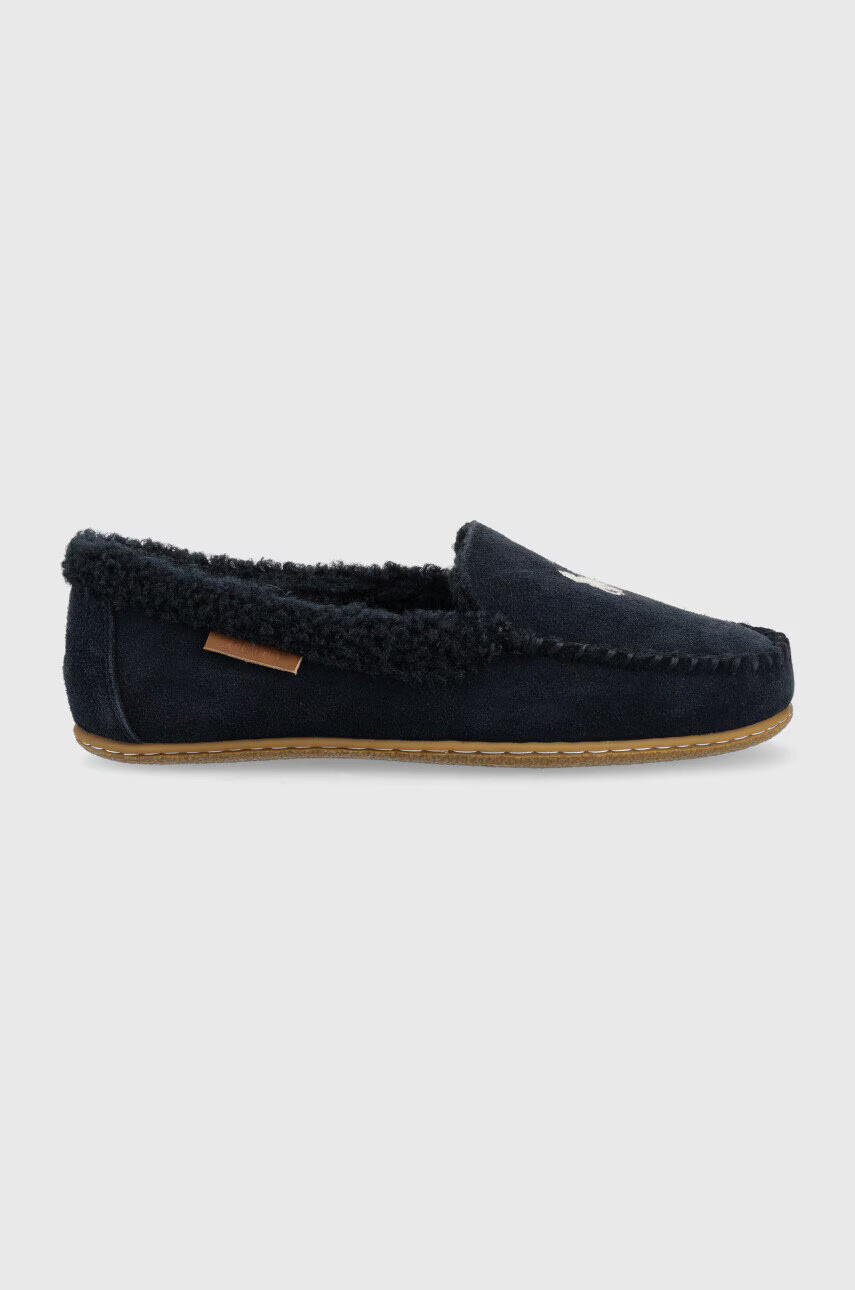 Polo Ralph Lauren Велурени чехли Collins Collins в тъмносиньо RF103837 - Pepit.bg