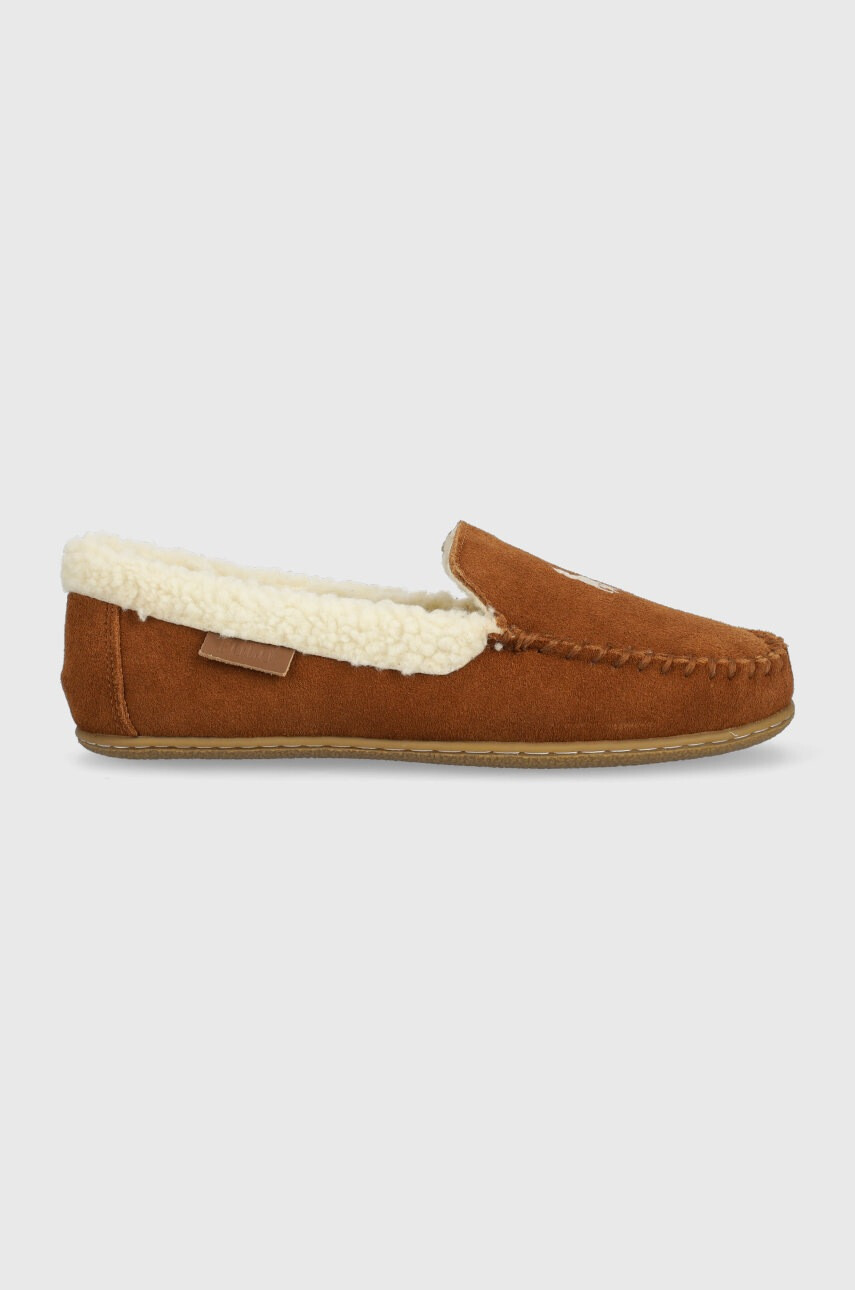 Polo Ralph Lauren Велурени чехли Collins Collins в кафяво RF103843 - Pepit.bg