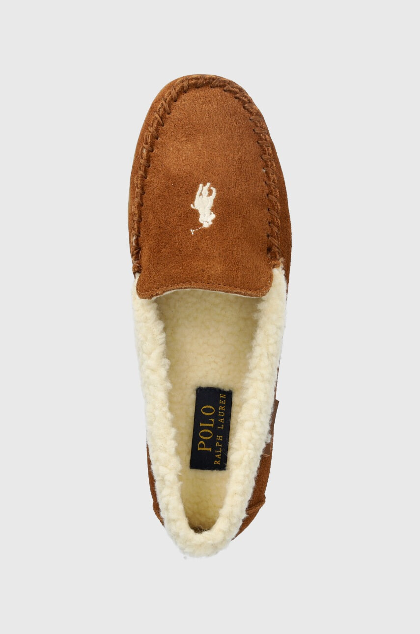 Polo Ralph Lauren Велурени чехли Collins Collins в кафяво RF103843 - Pepit.bg