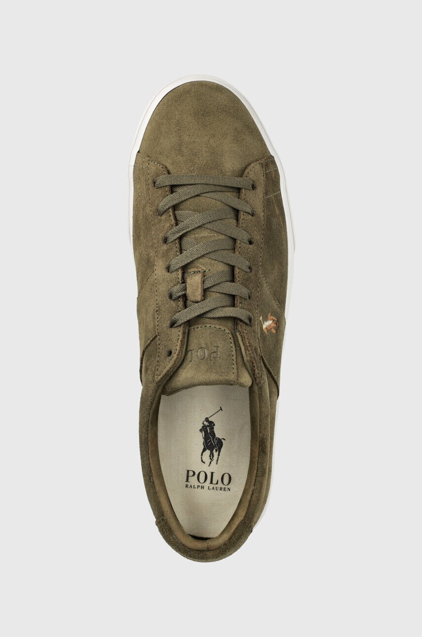Polo Ralph Lauren Велурени маратонки Sayer в зелено - Pepit.bg