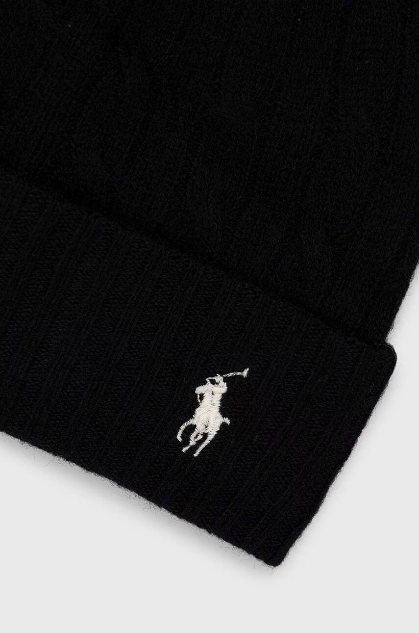 Polo Ralph Lauren Вълнена шапка в черно от вълна - Pepit.bg