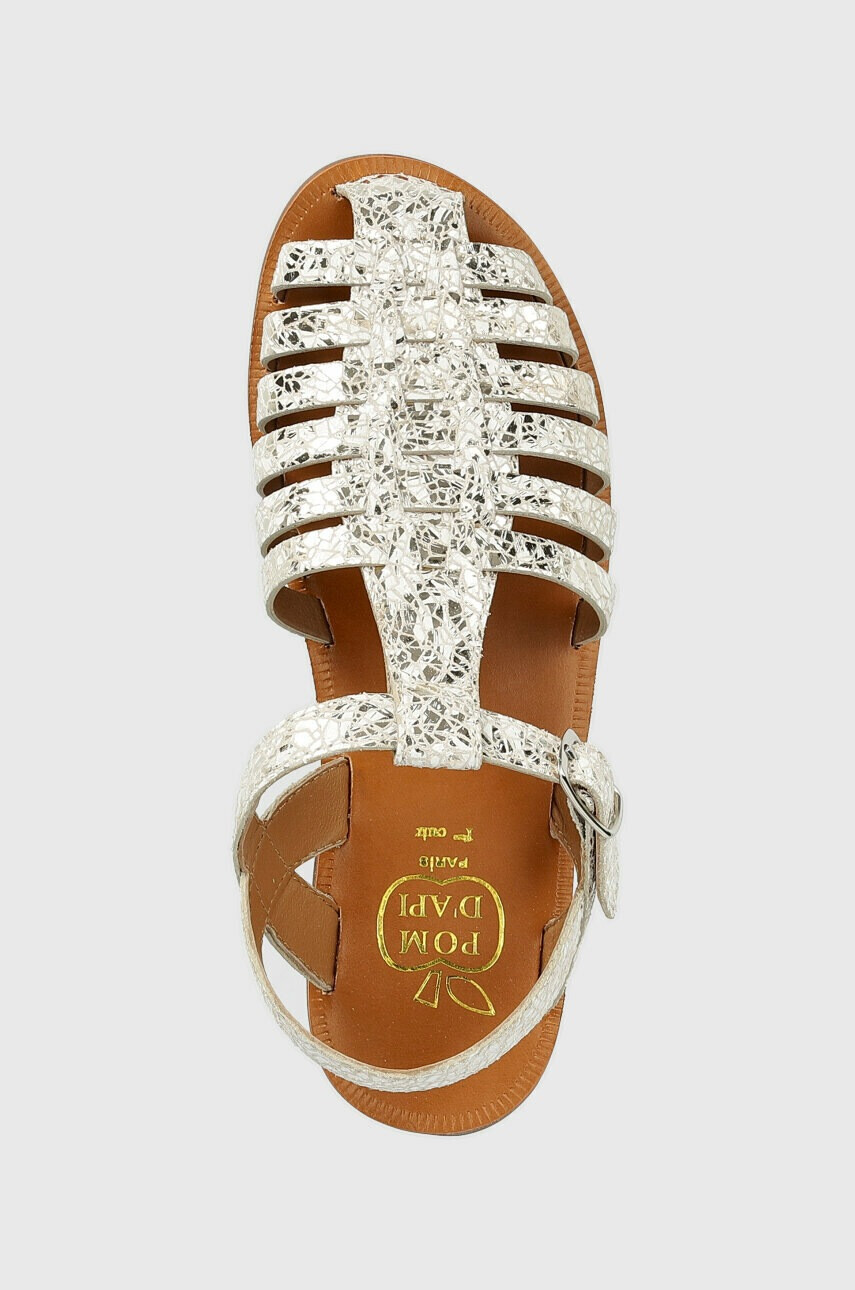 Pom D'api Детски сандали от кожа в златисто - Pepit.bg