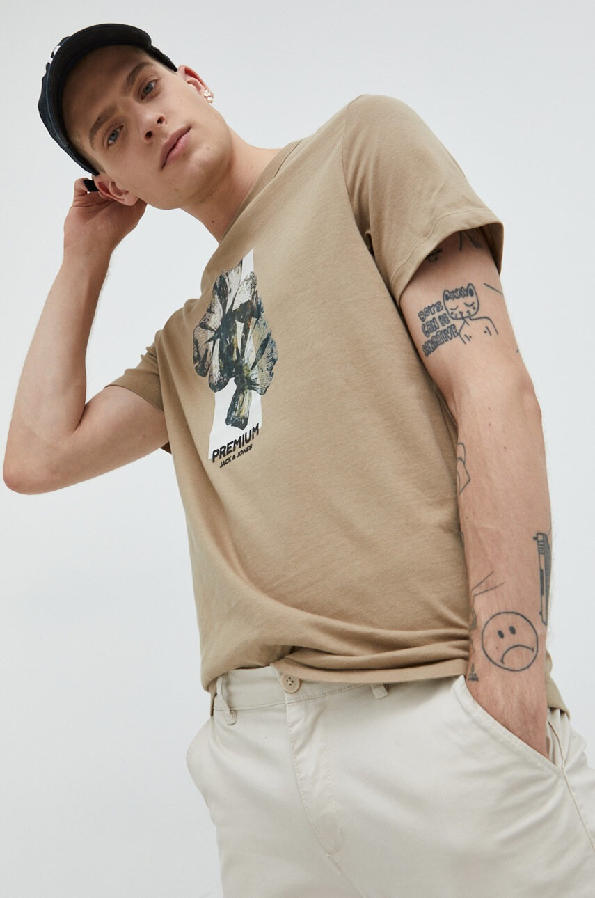 Premium by Jack&Jones Памучна тениска - Pepit.bg
