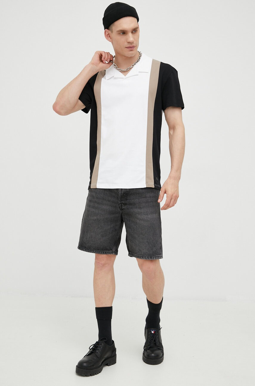 Premium by Jack&Jones Памучна тениска с яка - Pepit.bg