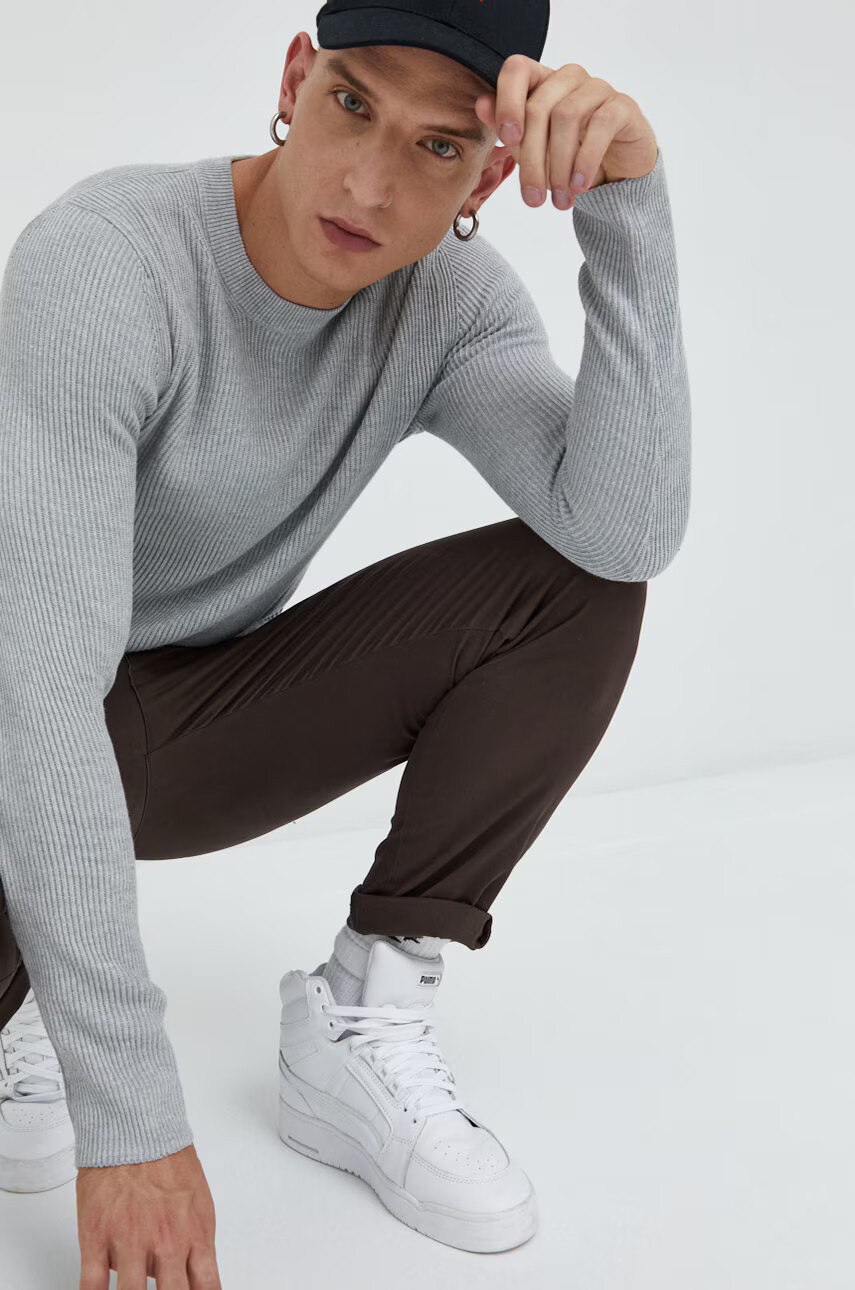 Premium by Jack&Jones Пуловер мъжки в сиво - Pepit.bg