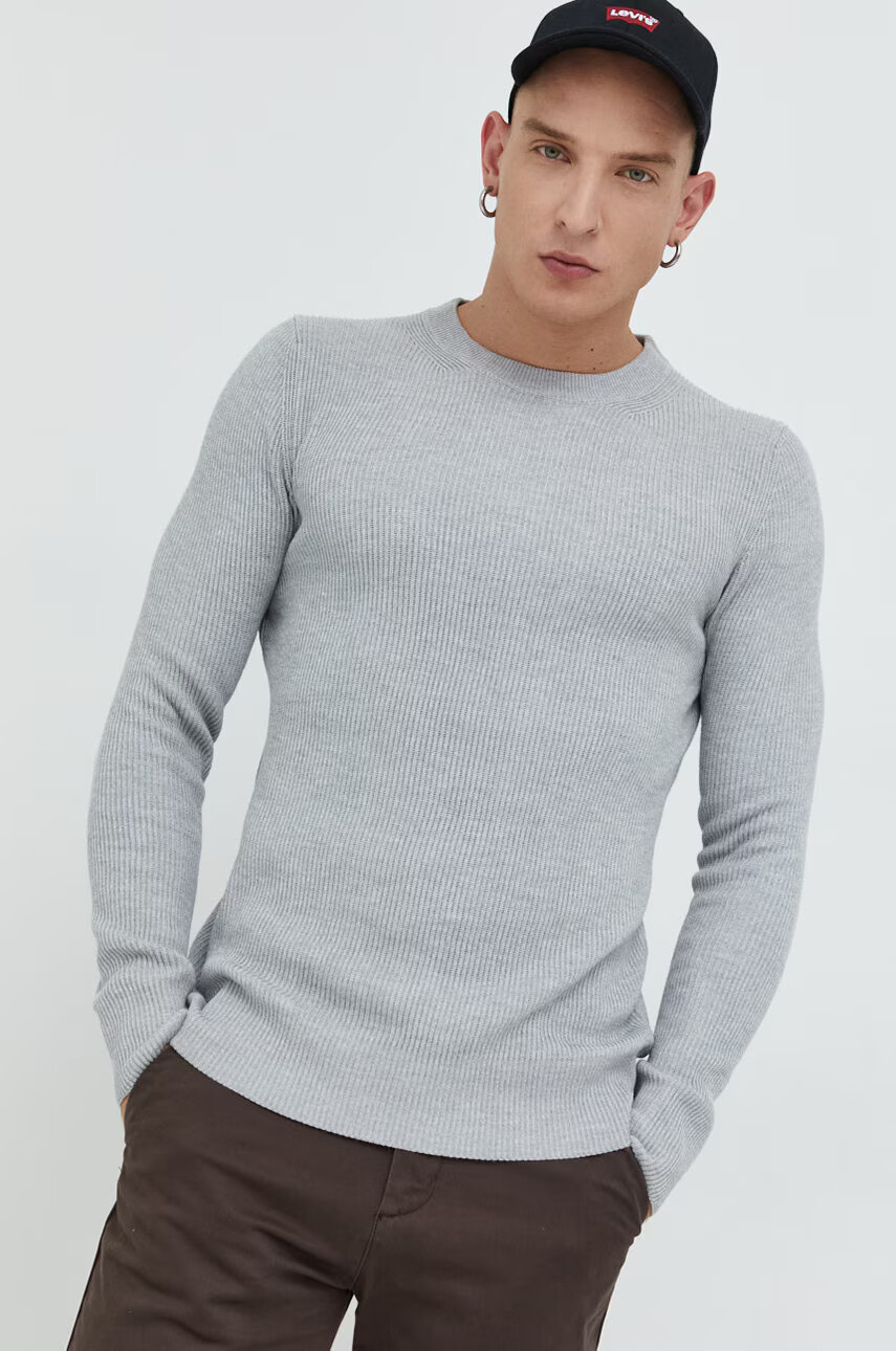 Premium by Jack&Jones Пуловер мъжки в сиво - Pepit.bg