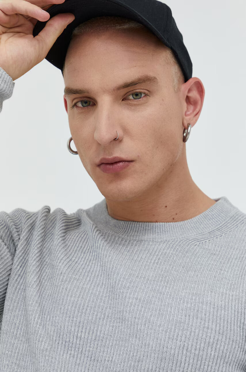 Premium by Jack&Jones Пуловер мъжки в сиво - Pepit.bg