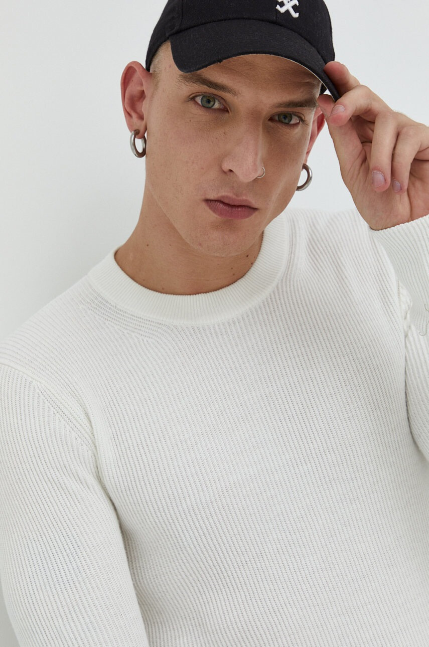 Premium by Jack&Jones Пуловер мъжки в бяло - Pepit.bg