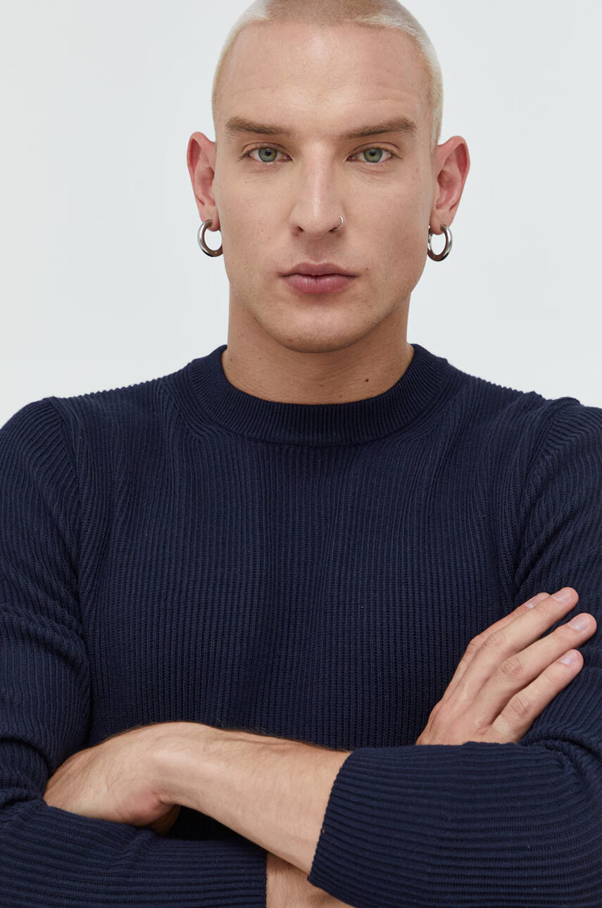 Premium by Jack&Jones Пуловер мъжки в тъмносиньо - Pepit.bg