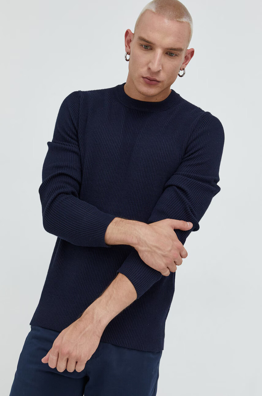 Premium by Jack&Jones Пуловер мъжки в тъмносиньо - Pepit.bg