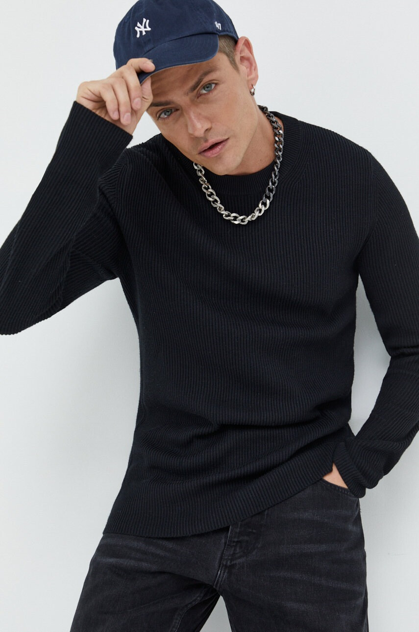 Premium by Jack&Jones Пуловер мъжки в черно - Pepit.bg