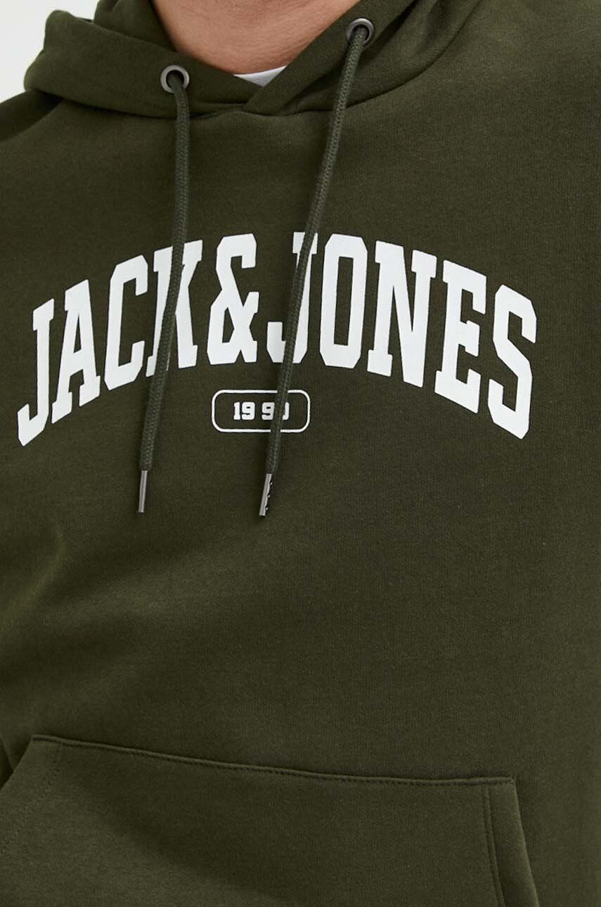 Premium by Jack&Jones Суичър в зелено с качулка с принт - Pepit.bg