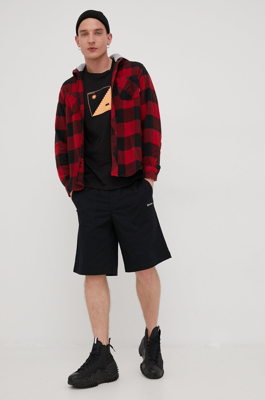 Primitive Памучна риза Cut N Sew мъжка в червено - Pepit.bg
