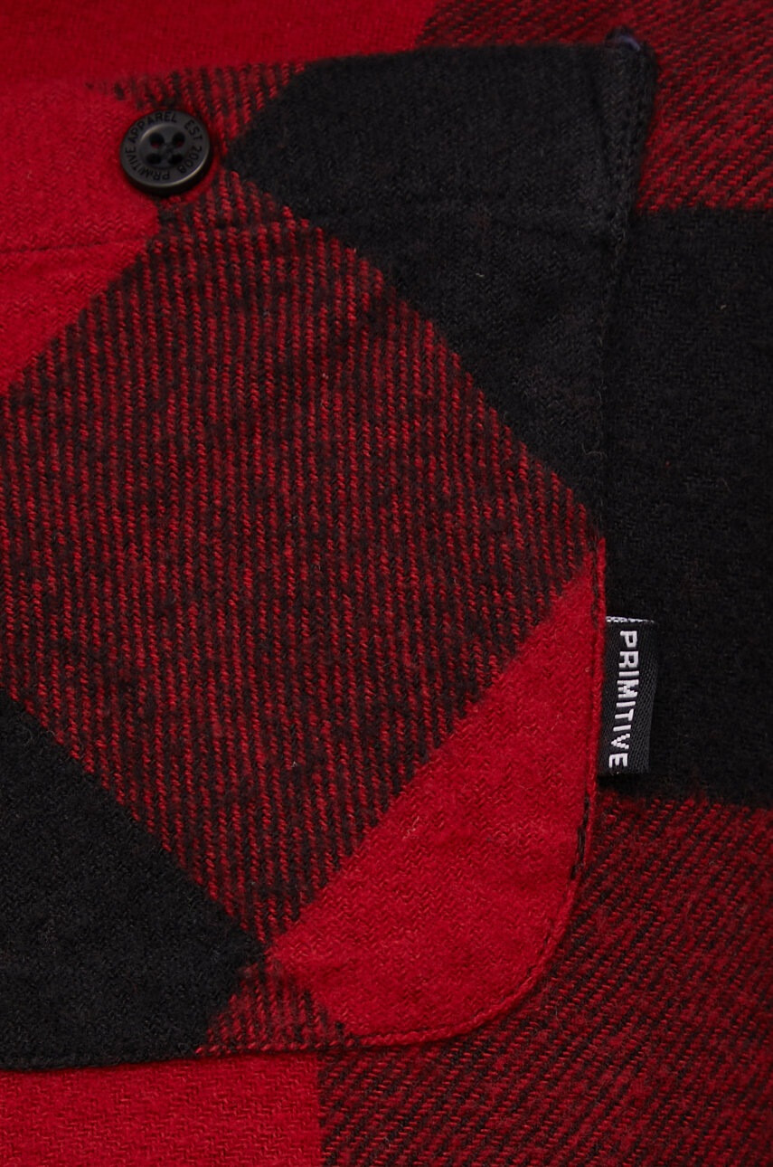 Primitive Памучна риза Cut N Sew мъжка в червено - Pepit.bg