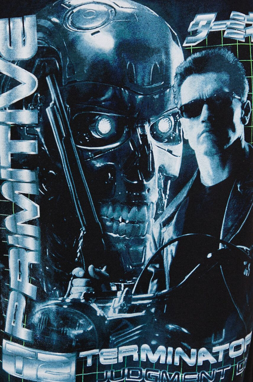 Primitive Памучна тениска X Terminator в черно с принт - Pepit.bg