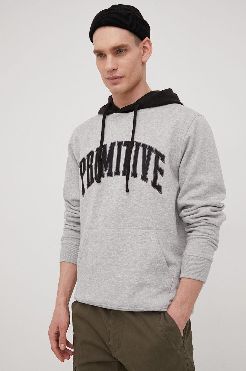 Primitive Суичър Cut N Sew в сиво с апликация - Pepit.bg