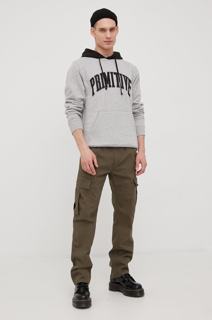 Primitive Суичър Cut N Sew в сиво с апликация - Pepit.bg