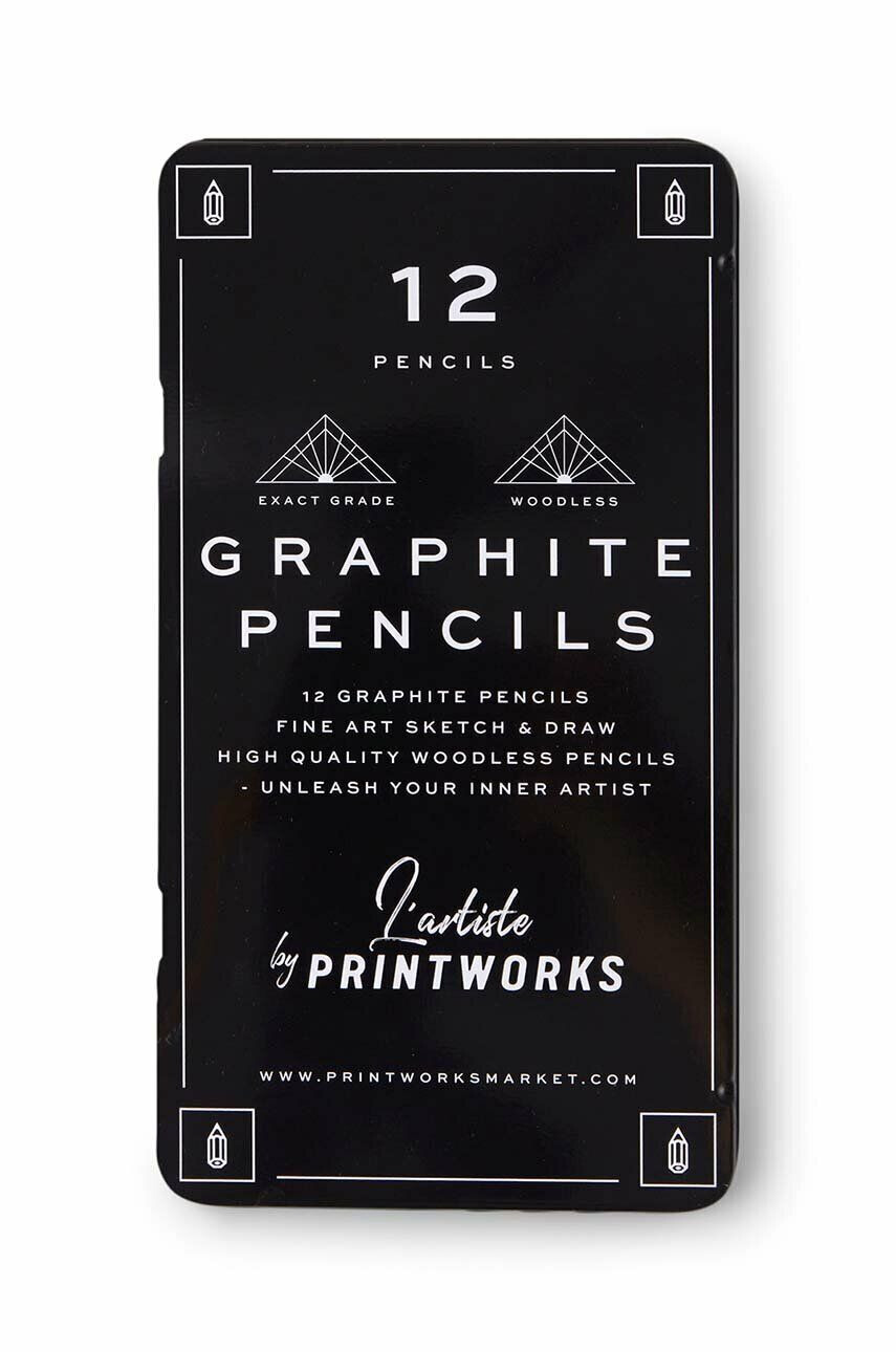 Printworks Комплект моливи в калъф Graphite 12 броя - Pepit.bg