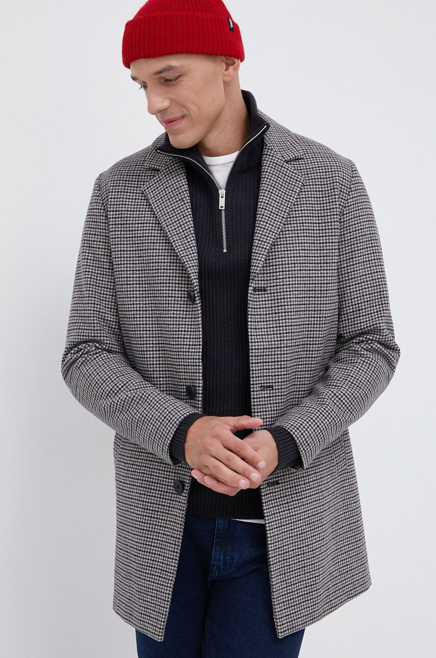 Produkt by Jack & Jones Палто мъжко в кафяво с преходна изолация - Pepit.bg