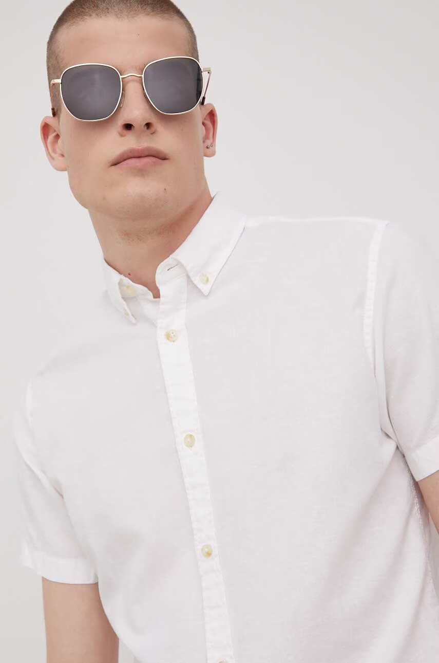 Produkt by Jack & Jones Риза с лен - Pepit.bg