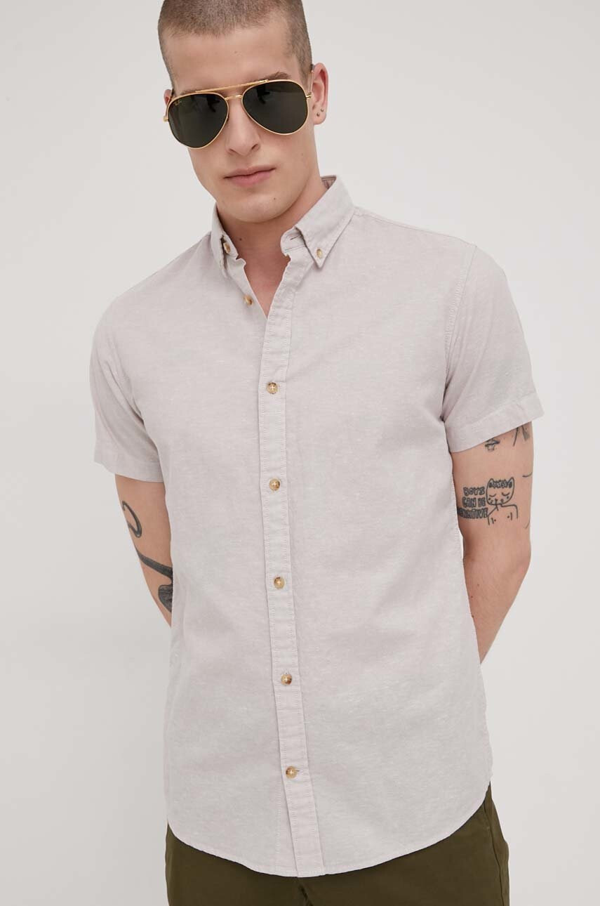 Produkt by Jack & Jones Риза с лен - Pepit.bg
