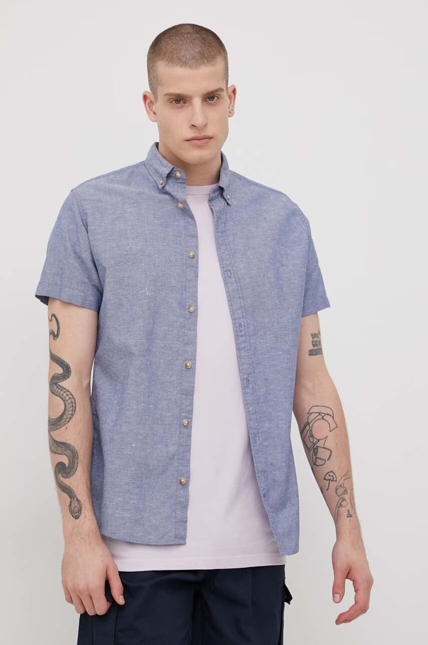 Produkt by Jack & Jones Риза с лен - Pepit.bg