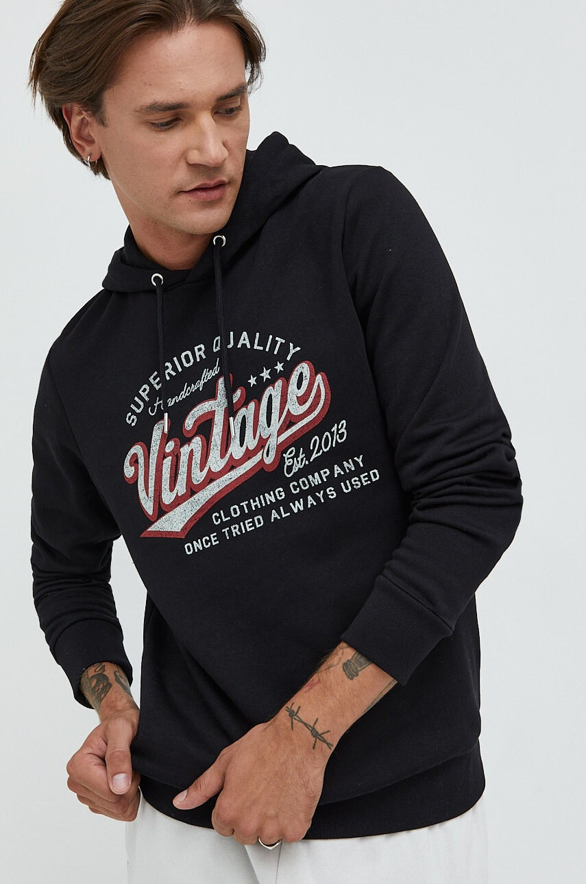 Produkt by Jack & Jones Суичър в черно с принт - Pepit.bg