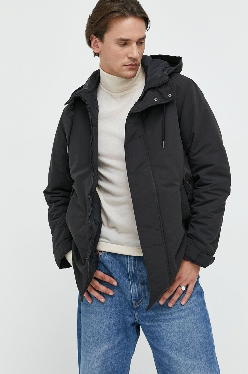 Produkt by Jack & Jones Яке в черно с преходна изолация - Pepit.bg