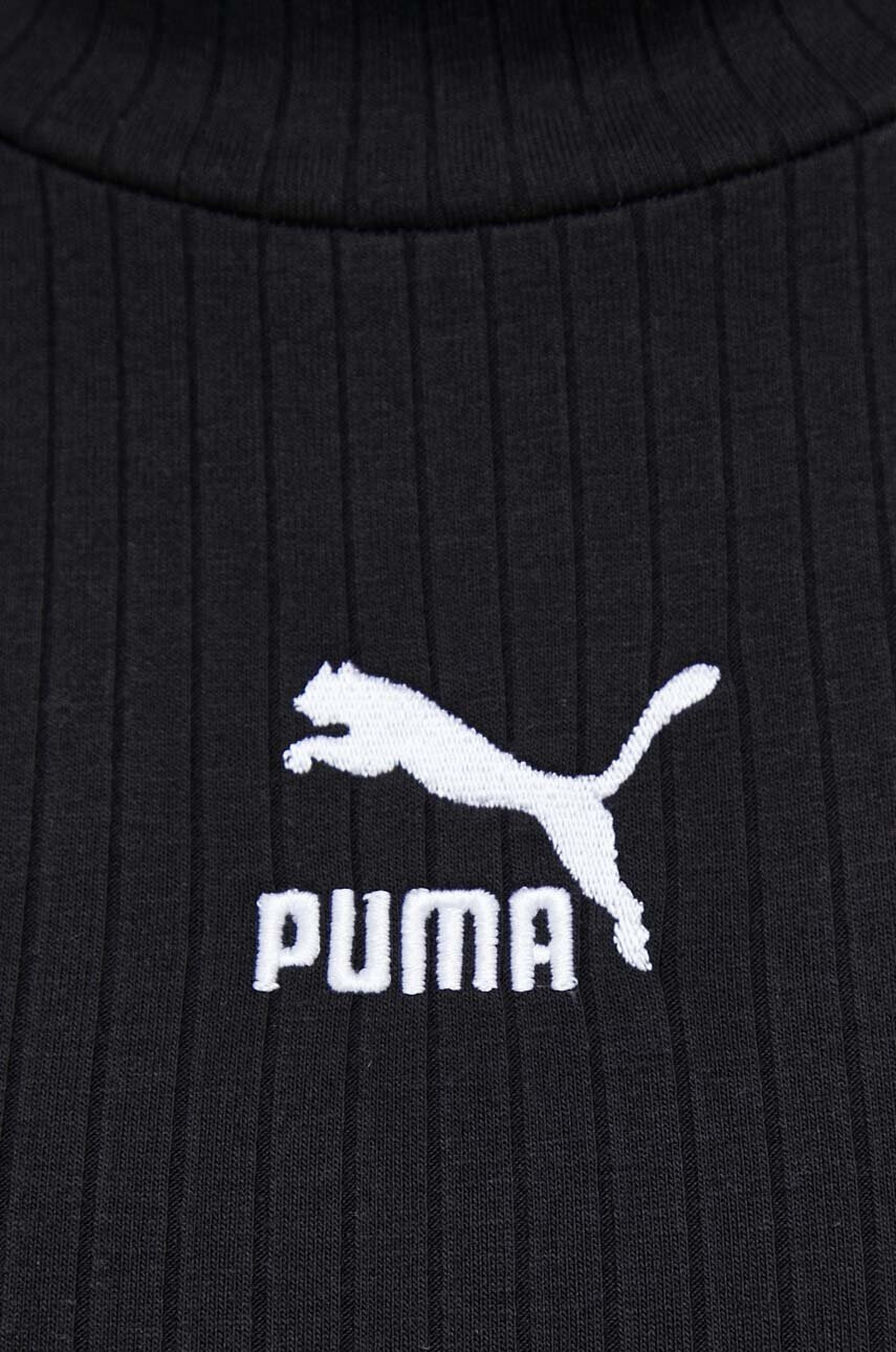 Puma Боди CLASSICS дамско в черно с ниско поло - Pepit.bg