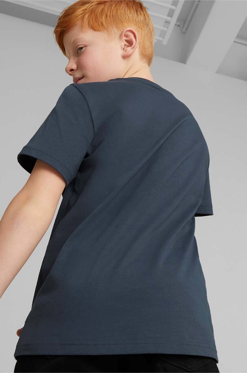 Puma Детска памучна тениска ACTIVE SPORTS Graphic Tee B в синьо с принт - Pepit.bg