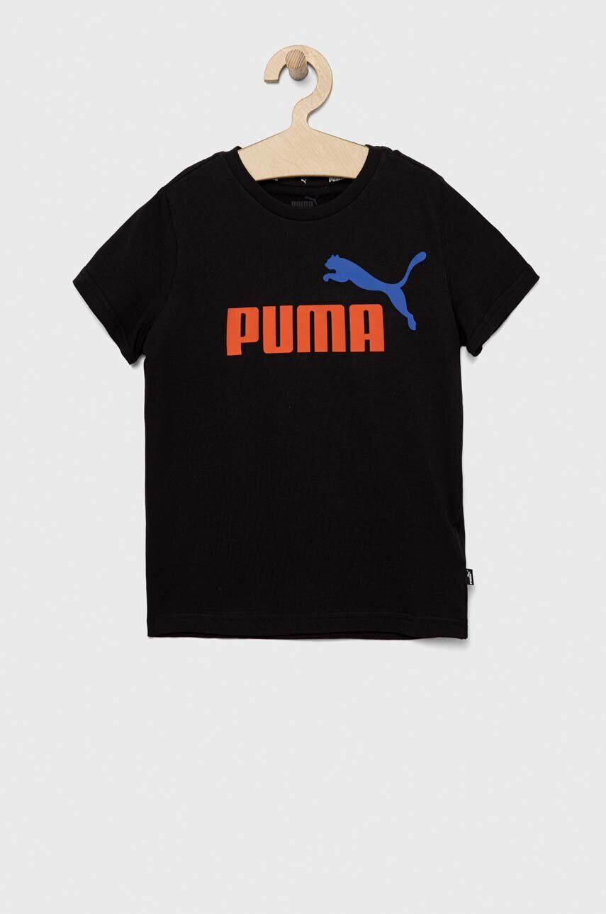 Puma Детска памучна тениска ESS+ 2 Col Logo Tee B - Pepit.bg