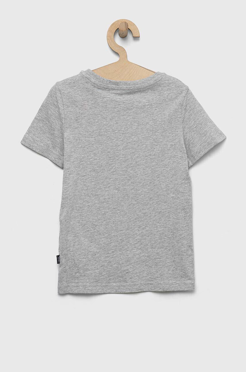 Puma Детска памучна тениска ESS+ LOGO POWER Tee B в сиво с принт - Pepit.bg