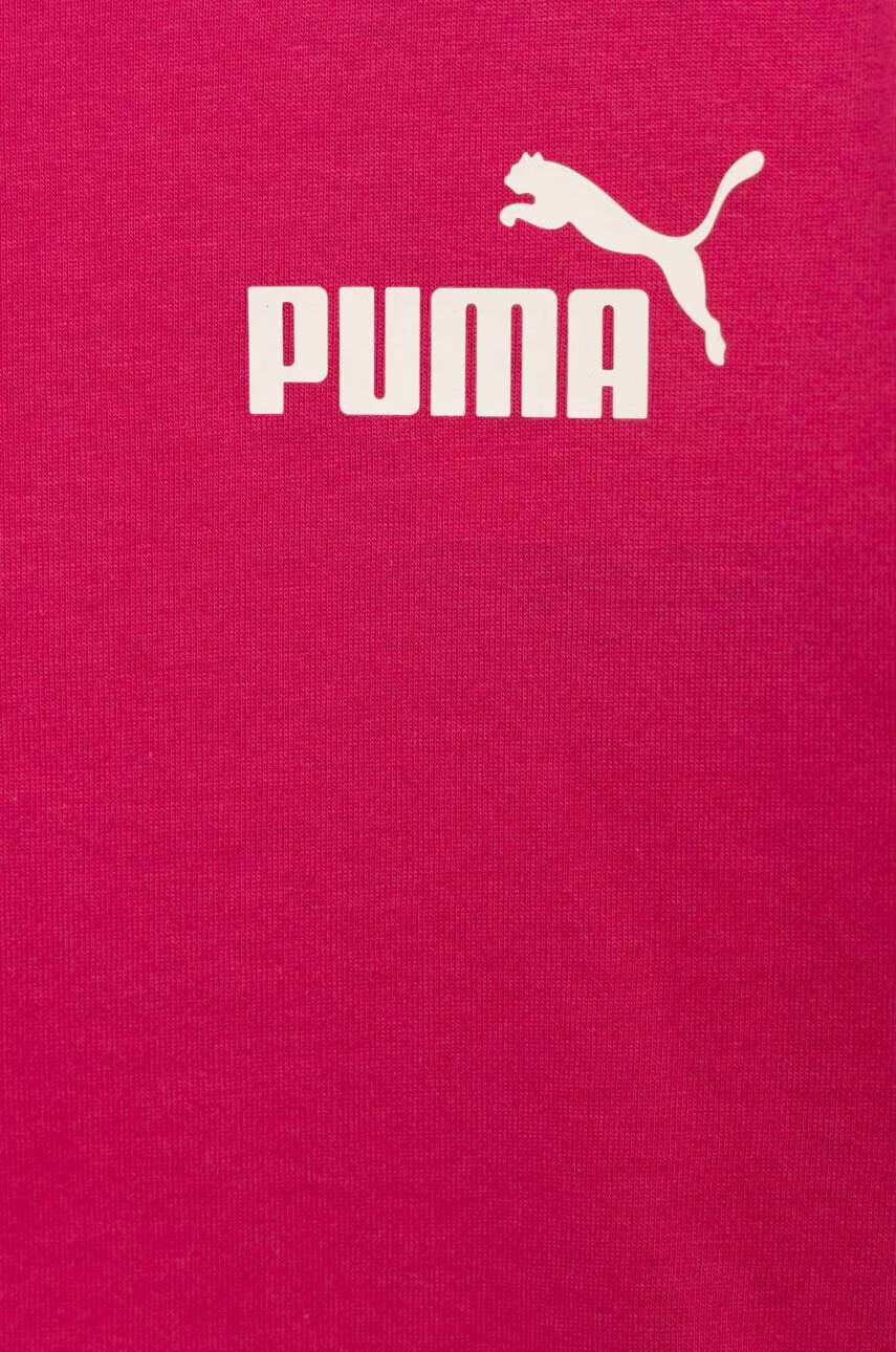 Puma Детска памучна тениска POWER Tape Tee G в розово - Pepit.bg