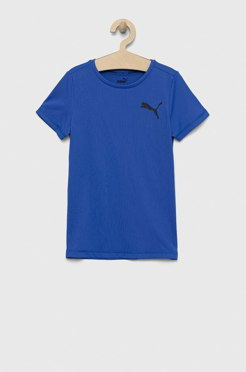 Puma Детска тениска ACTIVE Small Logo Tee B в лилаво с принт - Pepit.bg