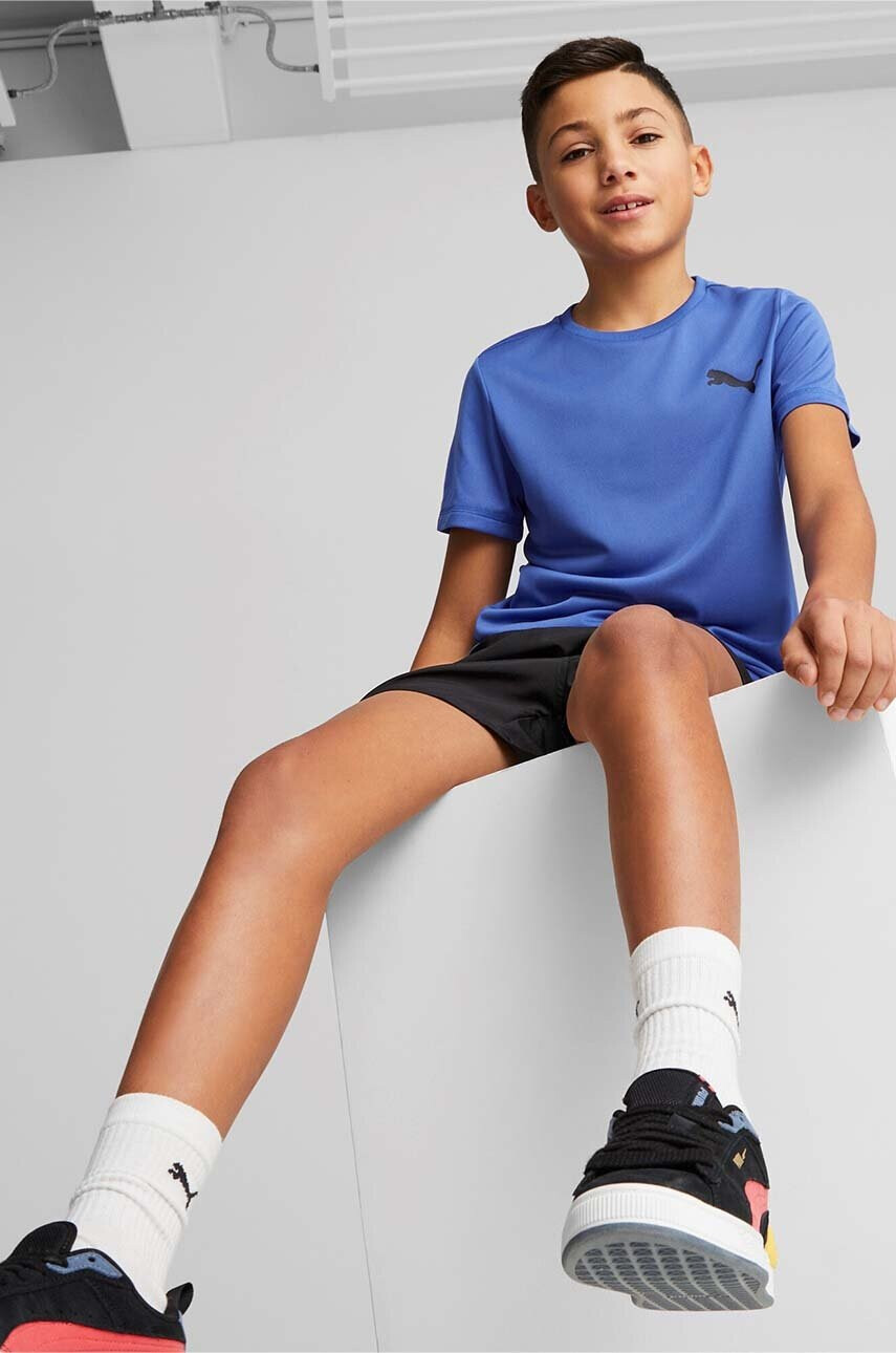 Puma Детска тениска ACTIVE Small Logo Tee B в лилаво с принт - Pepit.bg