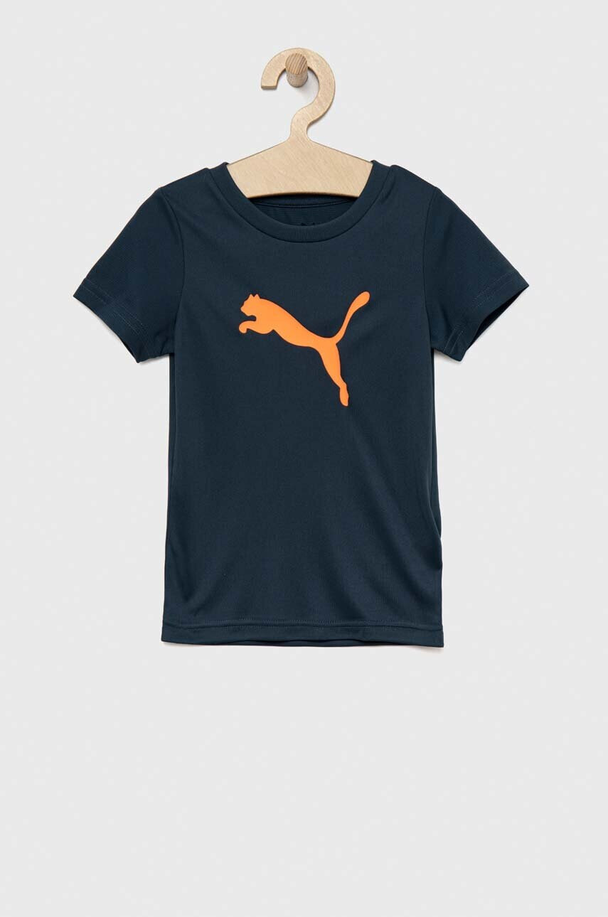Puma Детска тениска ACTIVE SPORTS Poly Cat Tee B в синьо с принт - Pepit.bg