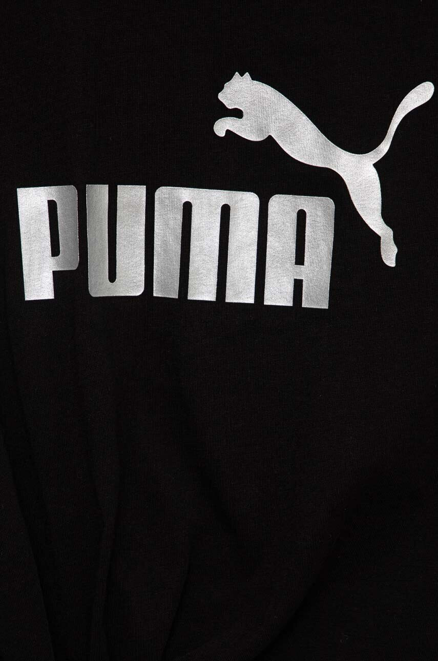 Puma Детска тениска ESS+ Logo Knotted Tee G в черно - Pepit.bg