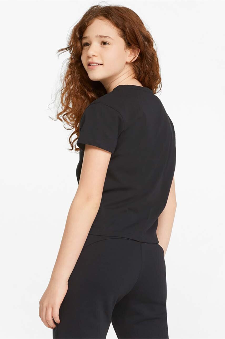 Puma Детска тениска ESS+ Logo Knotted Tee G в черно - Pepit.bg