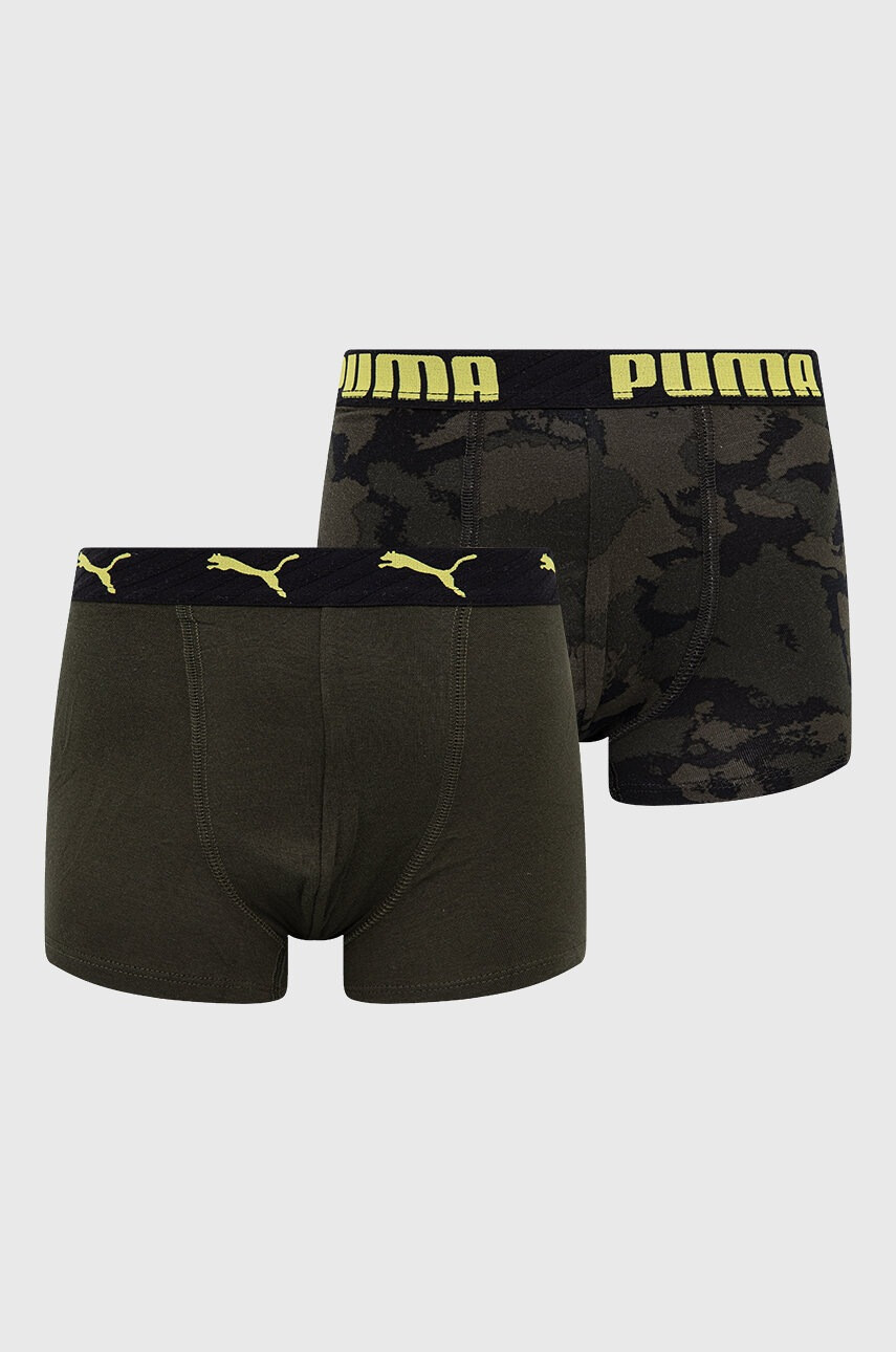 Puma Детски боксерки (2 чифта) 935527 в зелено - Pepit.bg