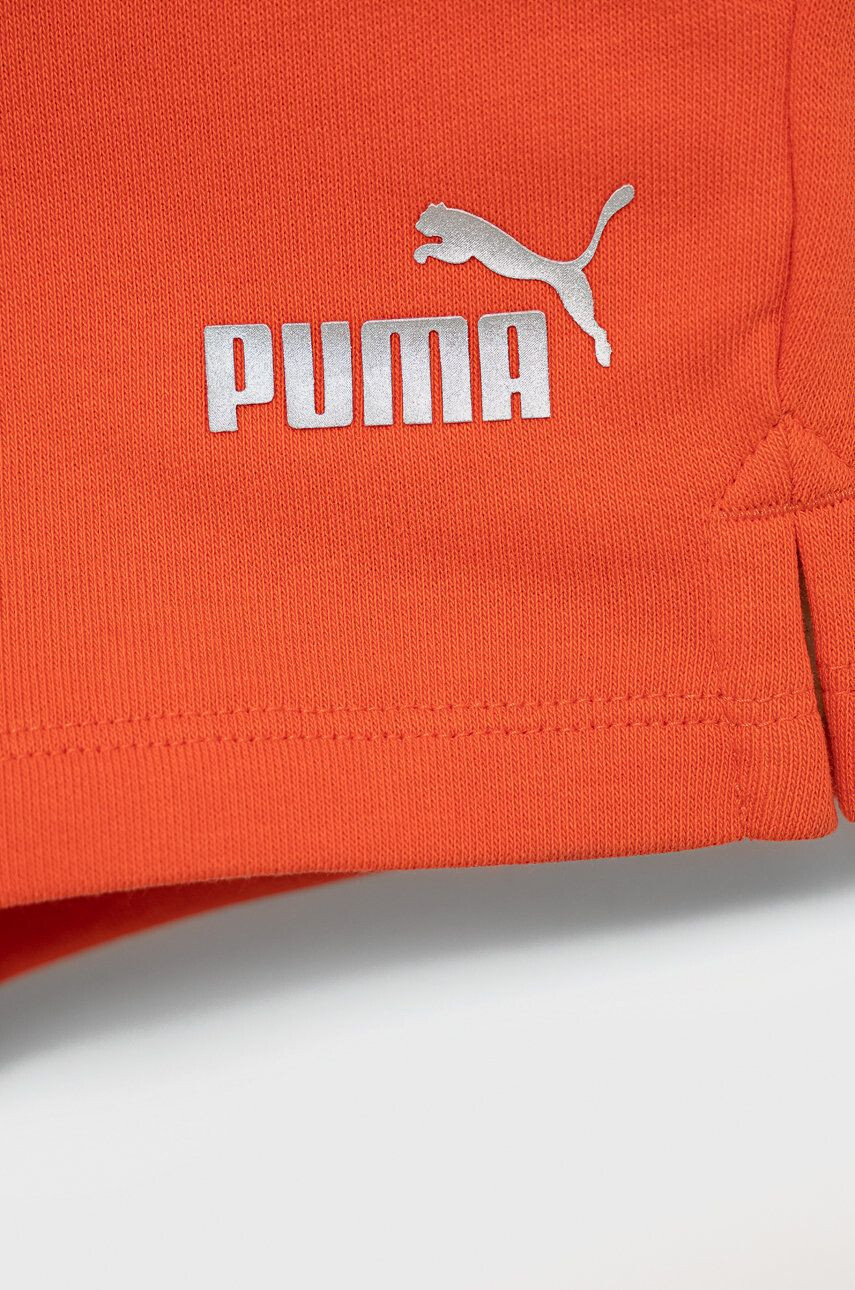 Puma Детски къси панталони 846963 в оранжево с принт с регулируема талия - Pepit.bg