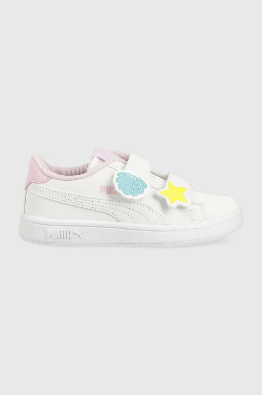 Puma Детски маратонки Smash v2 Mermaid V PS в бяло - Pepit.bg
