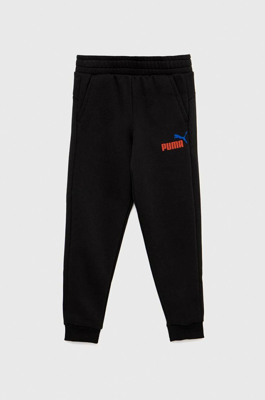 Puma Детски спортен панталон ESS+ 2 Col Logo Pants FL cl B в черно с принт - Pepit.bg