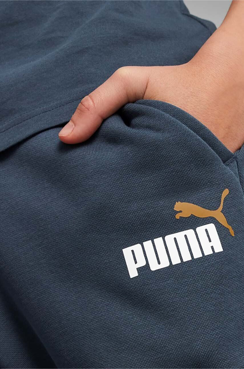 Puma Детски спортен панталон ESS+ 2 Col Logo Pants FL cl B в синьо с изчистен дизайн - Pepit.bg